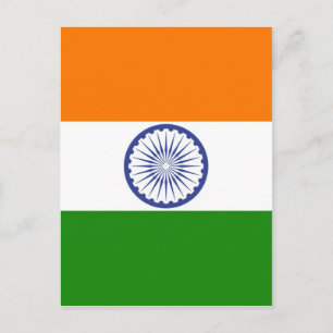 Carte Postale Drapeau national de l'Inde Ashoka Chakra