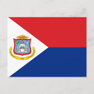 Carte Postale Drapeau national de Saint-Martin