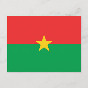 Carte Postale Drapeau national du Burkina Faso