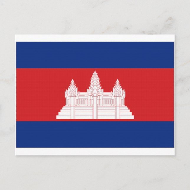 Carte Postale Drapeau national du Cambodge (Devant)