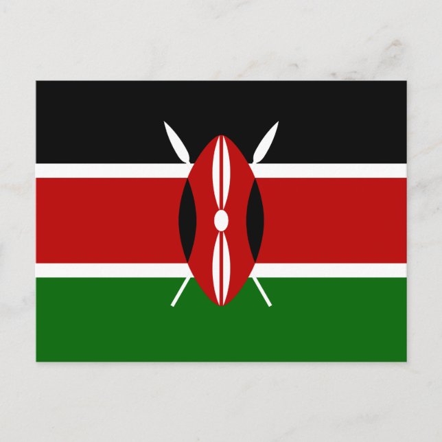 Carte Postale Drapeau national du Kenya (Devant)