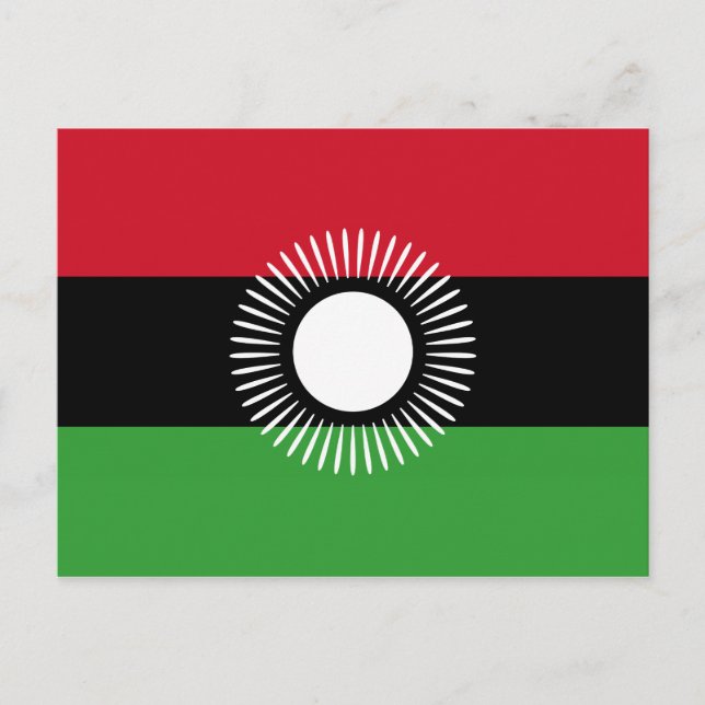 Carte Postale Drapeau national du Malawi (Devant)