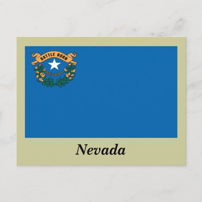 Carte Postale Drapeau national du Nevada (Devant)