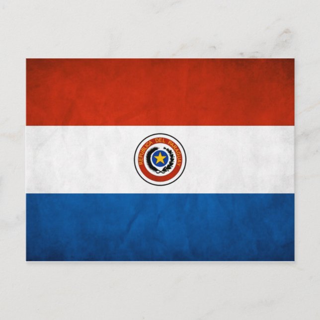 Carte Postale Drapeau national du Paraguay (Devant)