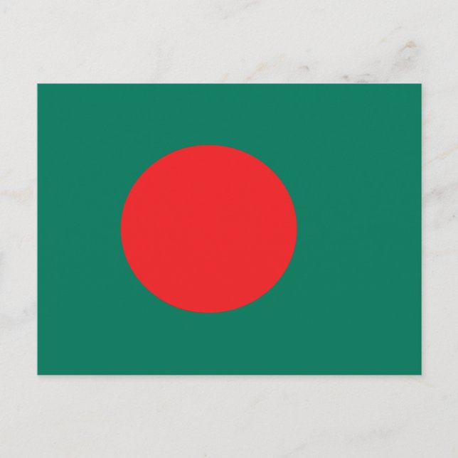 Carte Postale Drapeau national patriotique Bangladesh (Devant)