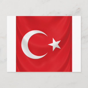 Carte Postale drapeau national turc