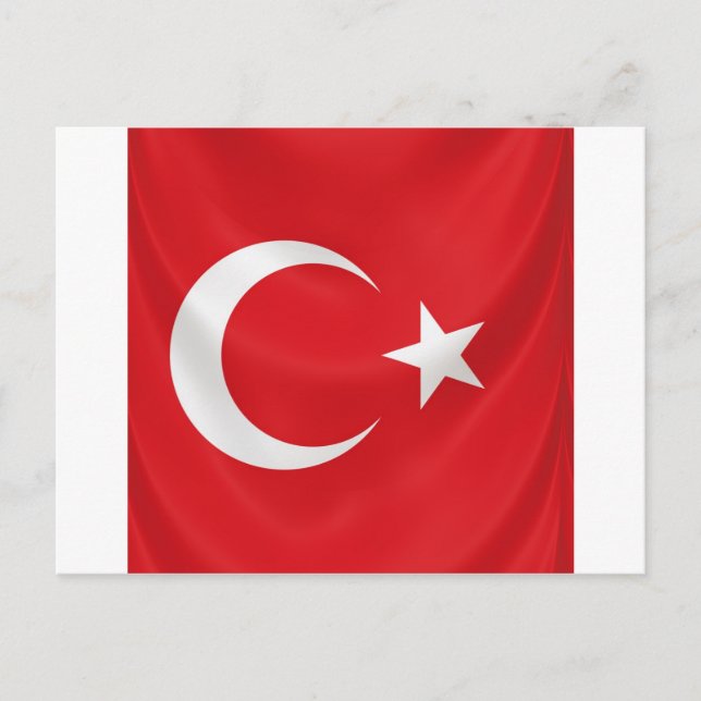Carte Postale drapeau national turc (Devant)