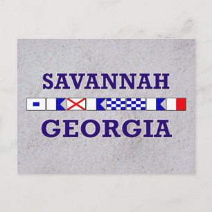 Carte postale Drapeau Nautique Savannah
