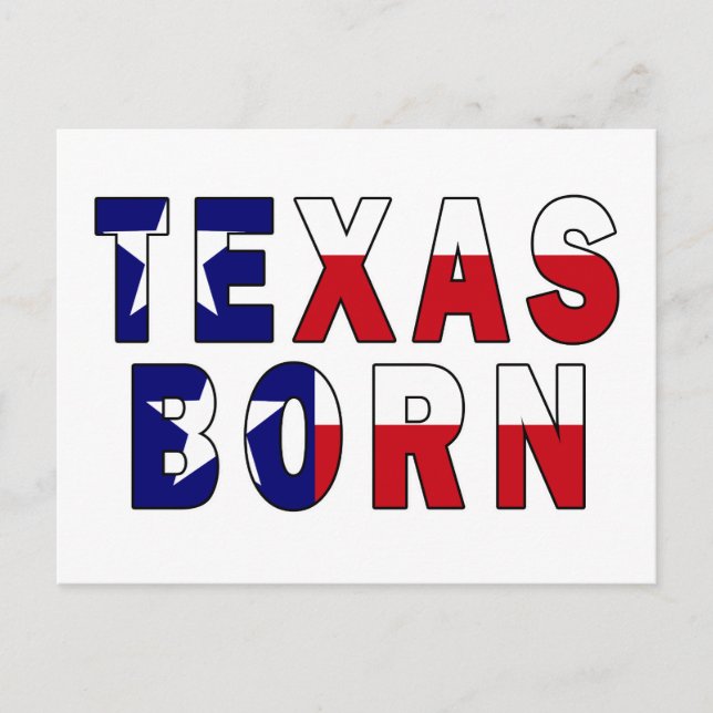 Carte Postale Drapeau né au Texas (Devant)