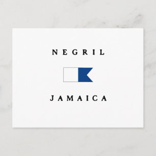 Carte Postale Drapeau Negril Jamaica Alpha Dive