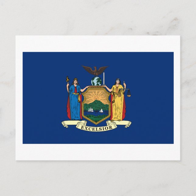 Carte postale Drapeau New York (Devant)