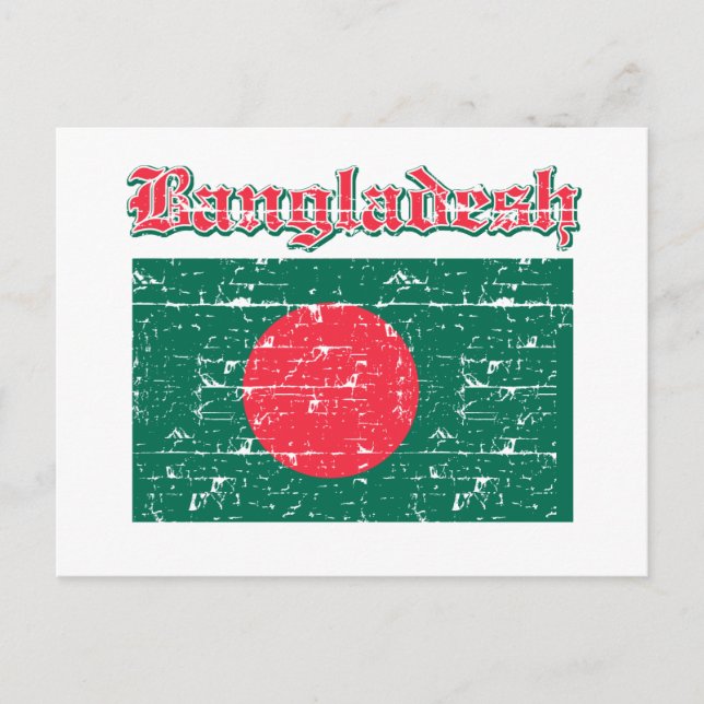 Carte Postale Drapeau noir du Bangladesh (Devant)