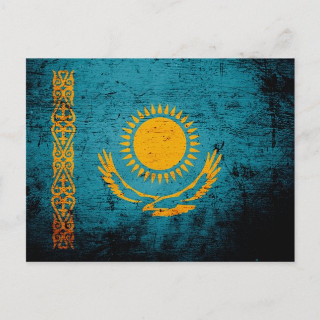 Carte Postale Drapeau noir du Kazakhstan (Devant)