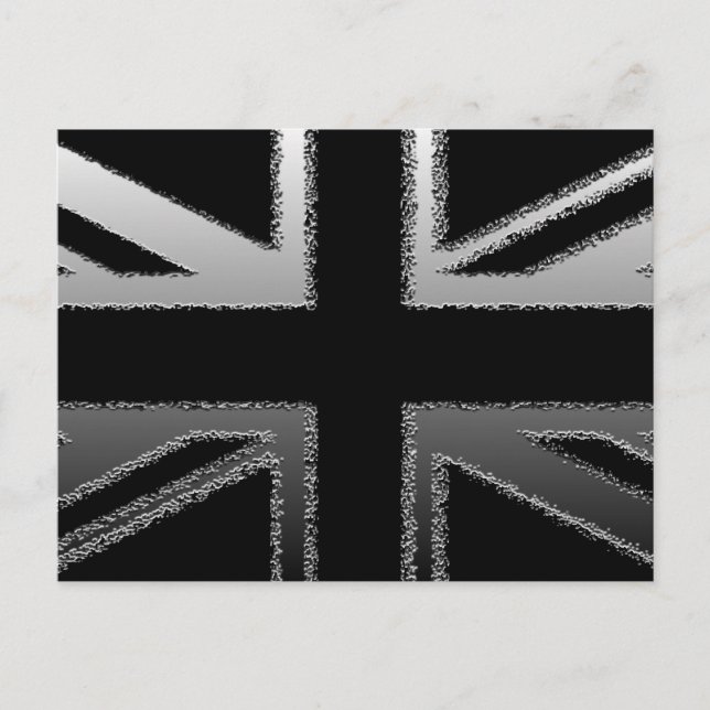 Carte Postale Drapeau noir et gris argenté Union (Devant)