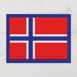 Carte Postale Drapeau norvégien