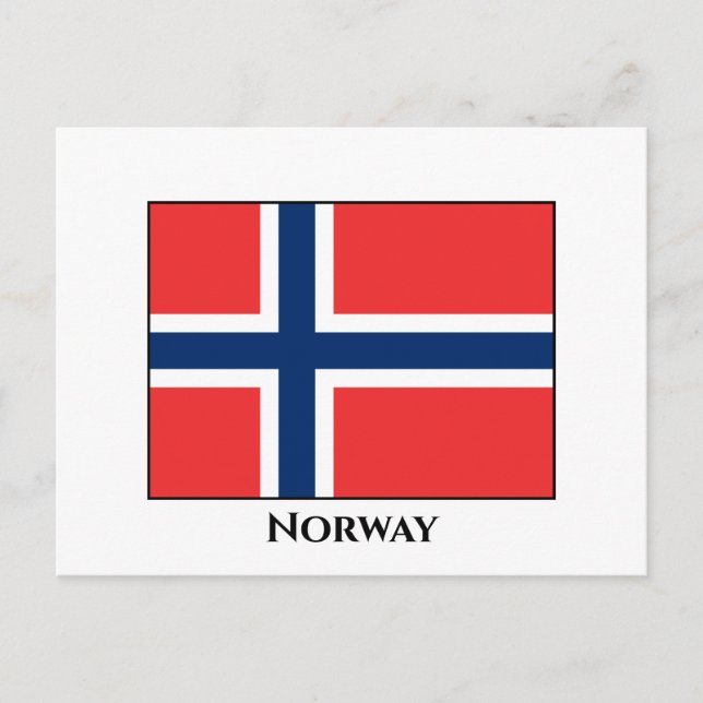 Carte Postale Drapeau norvégien (Devant)