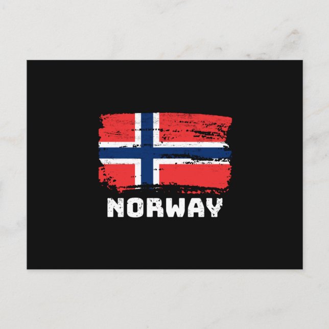 Carte Postale Drapeau norvégien (Devant)