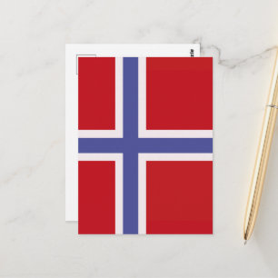 Carte Postale Drapeau norvégien