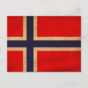 Carte Postale Drapeau norvégien