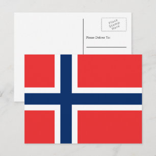 Carte Postale Drapeau norvégien, Drapeau norvégien