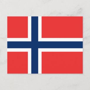 Carte Postale Drapeau norvégien (Norvège)