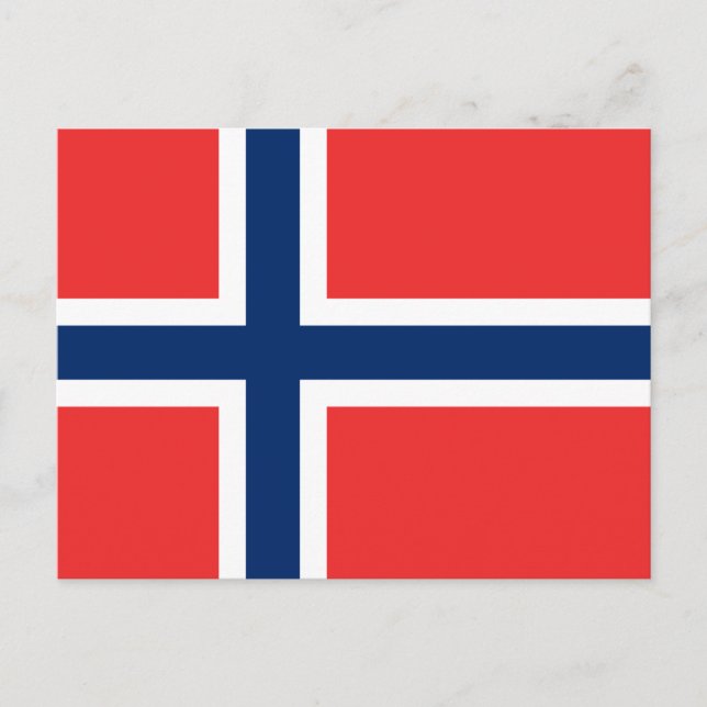 Carte Postale Drapeau norvégien (Norvège) (Devant)