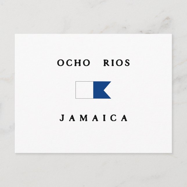 Carte Postale Drapeau Ocho Rios Jamaïque Alpha Dive (Devant)