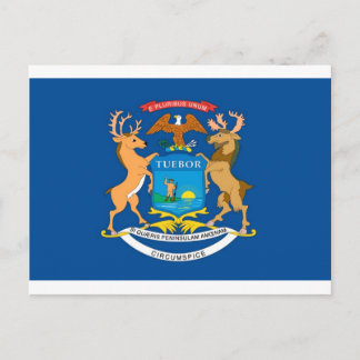 Carte Postale Drapeau officiel de l'État du Michigan