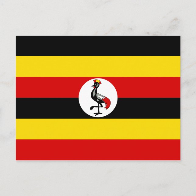 Carte postale drapeau Ouganda (Devant)