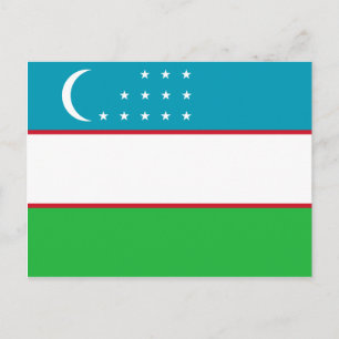 Carte postale Drapeau Ouzbékistan