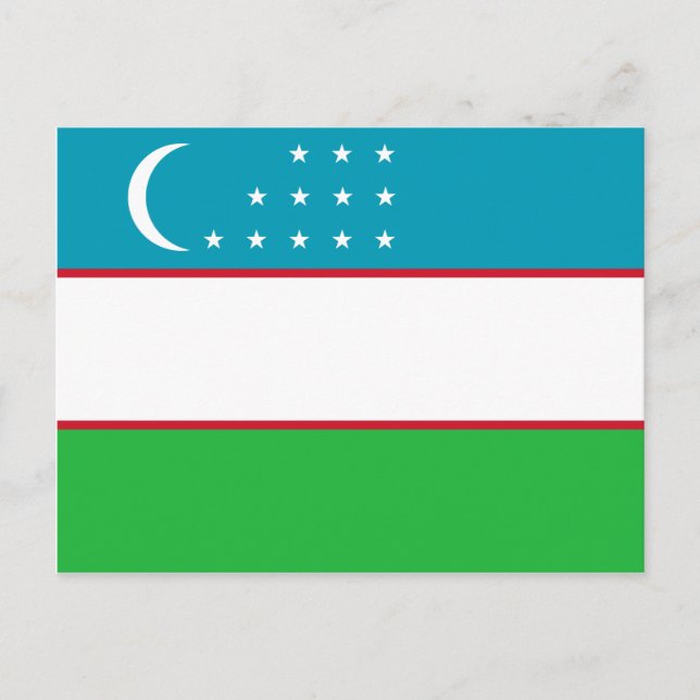 Carte postale Drapeau Ouzbékistan (Devant)