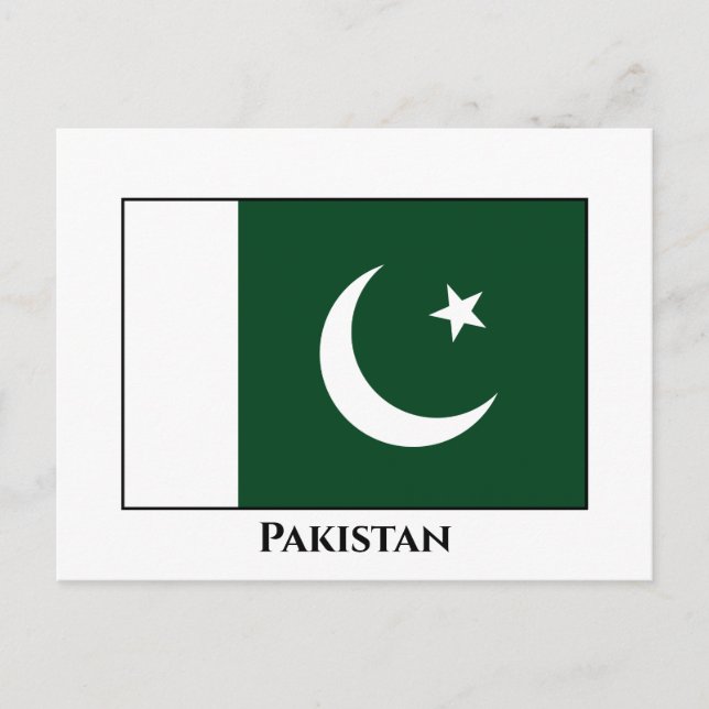Carte Postale Drapeau pakistanais (Devant)