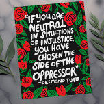 Carte Postale Drapeau Palestine de Desmond Tutu<br><div class="desc">Envoyez-le comme carte postale ou utilisez-le comme illustration. Customisez cette carte avec votre propre texte au dos ! Consultez mon magasin pour en savoir plus !</div>