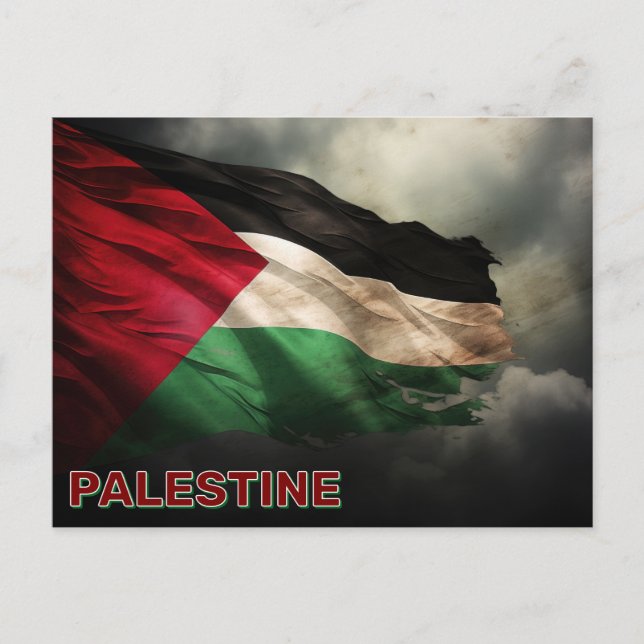 Carte Postale Drapeau palestinien (Devant)