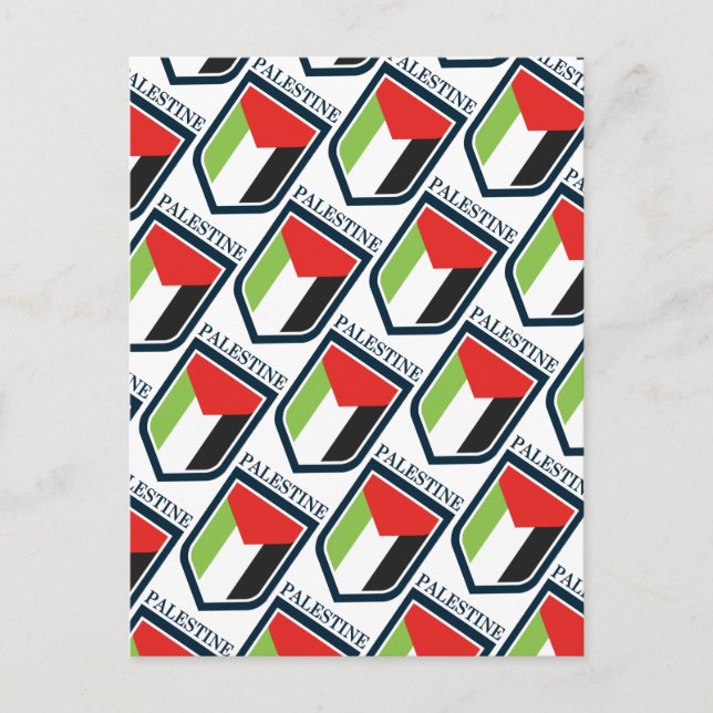 Carte Postale Drapeau palestinien (Devant)