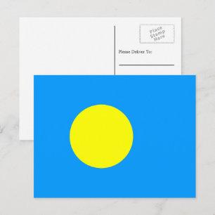 Carte Postale Drapeau paluan, Drapeau des Palaos