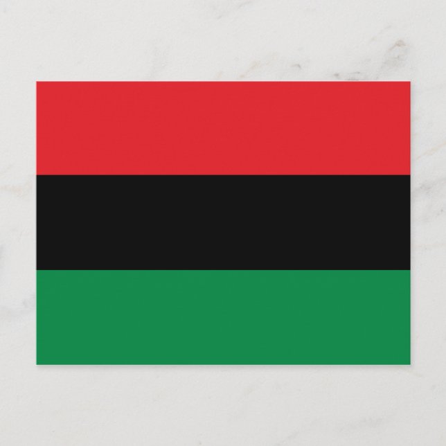 Carte Postale Drapeau panafricain de l'UNIA (Devant)