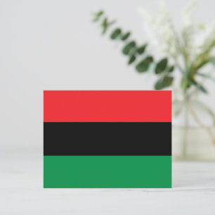 Carte Postale Drapeau panafricain, histoire noire afro-américain