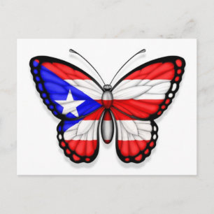 Carte Postale Drapeau papillon Porto Rico