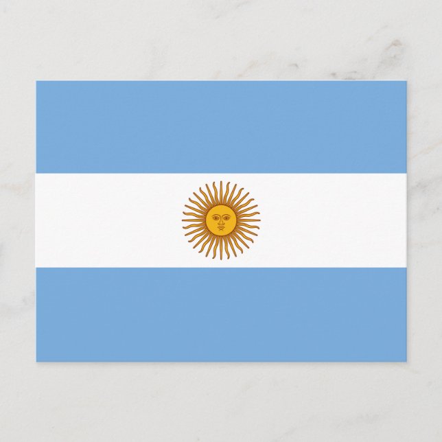 Carte Postale Drapeau Patriotique Argentin (Devant)