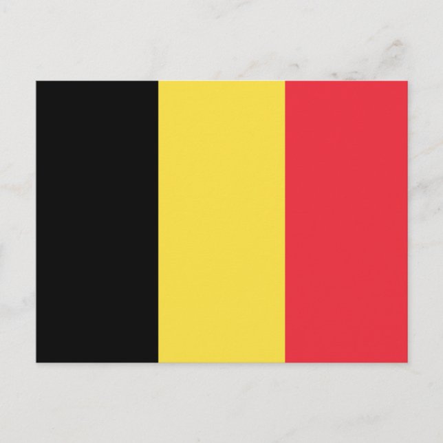Carte Postale Drapeau patriotique belge (Devant)
