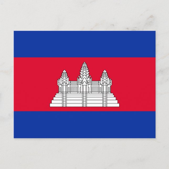 Carte Postale Drapeau patriotique cambodgien (Devant)