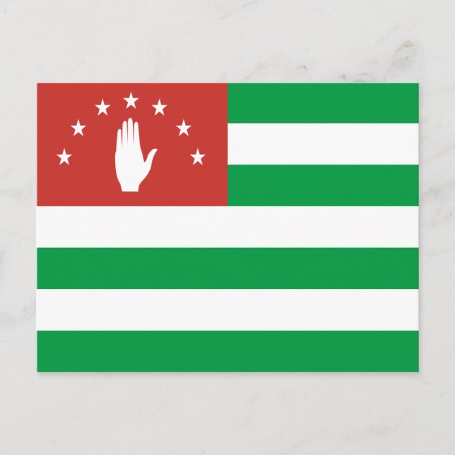 Carte Postale Drapeau patriotique d'Abkhazie (Devant)