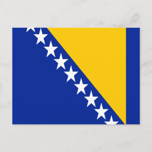 Carte Postale Drapeau patriotique de Bosnie-Herzégovine