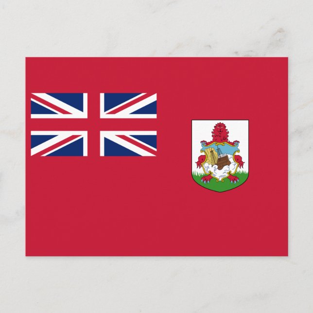 Carte Postale Drapeau patriotique des Bermudes (Devant)