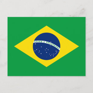 Carte Postale Drapeau patriotique du Brésil