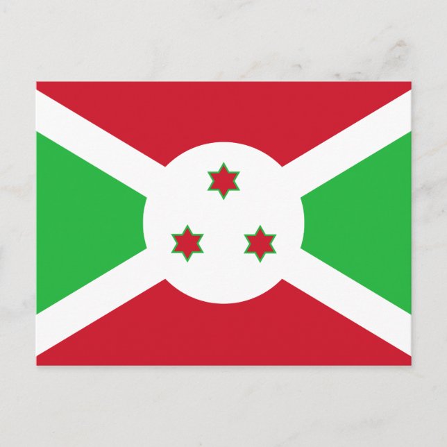 Carte Postale Drapeau patriotique du Burundi (Devant)