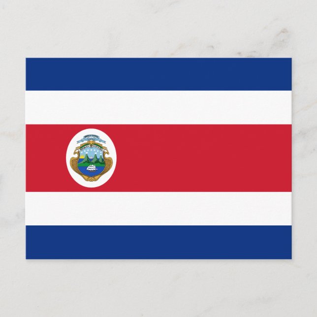 Carte Postale Drapeau patriotique du Costa Rica (Devant)