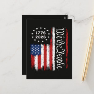 Carte Postale Drapeau patriotique Nous Le Peuple 1776 2026