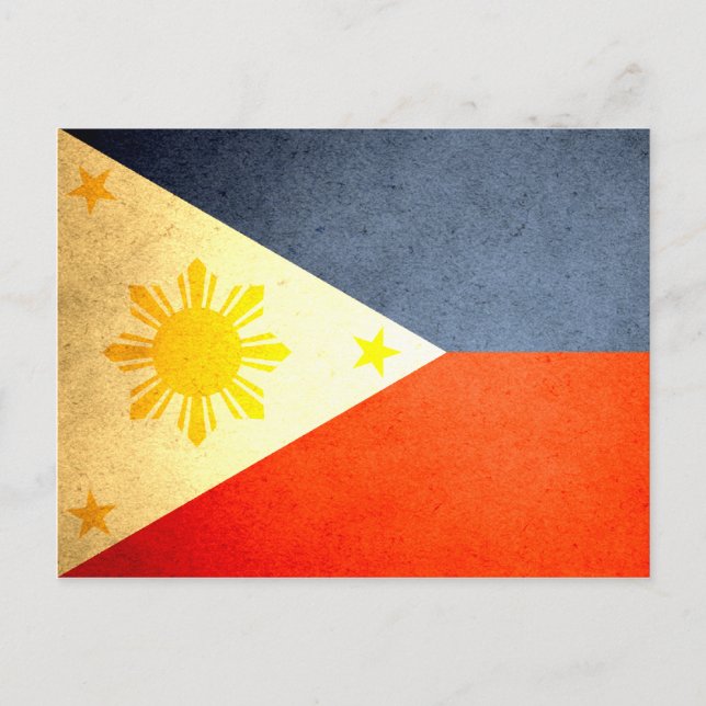 Carte Postale Drapeau philippin baisé par Sun (Devant)